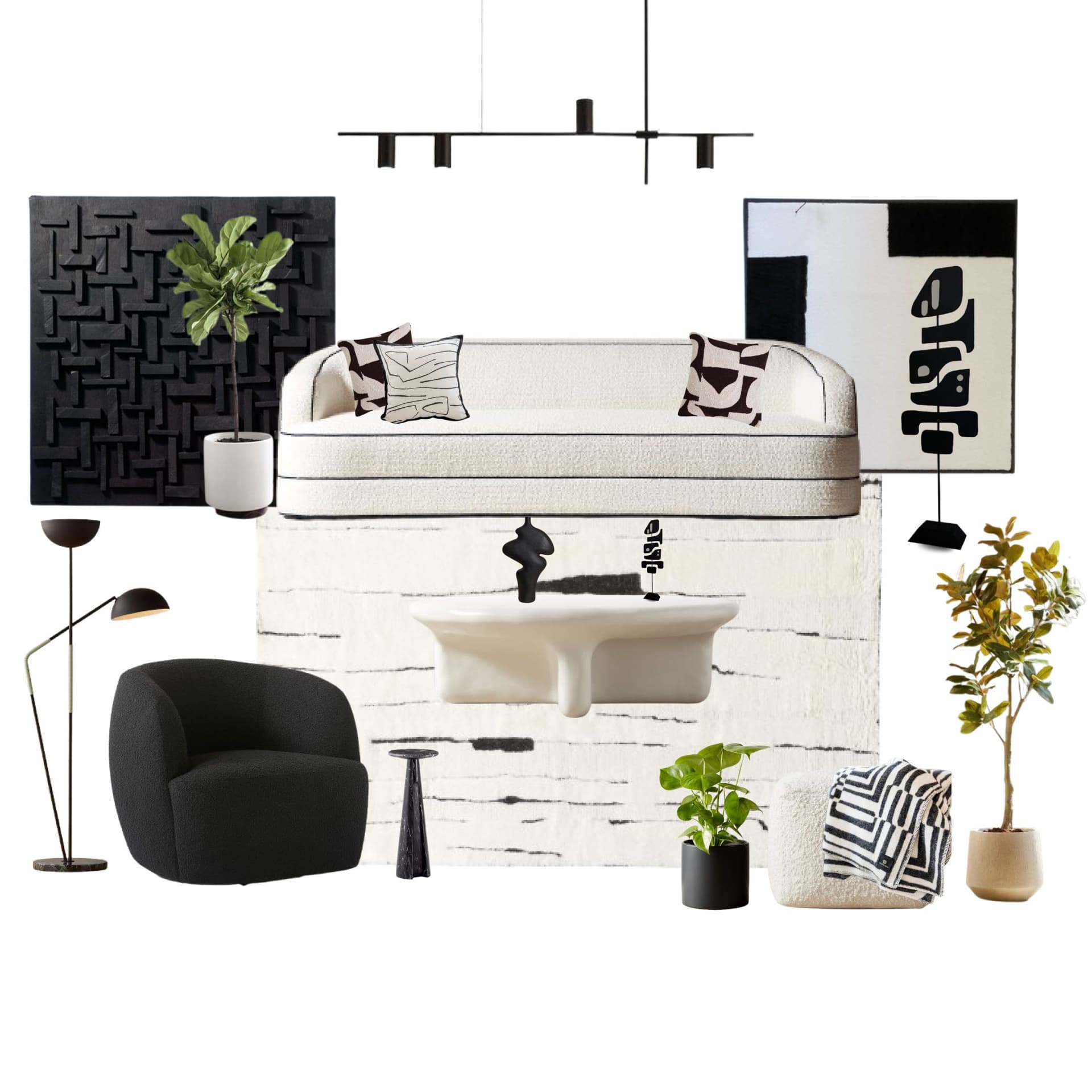 Monochrome Living Room Vibes